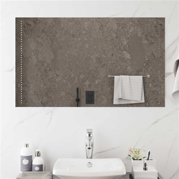 Grote foto vidaxl led badkamer spiegel doorzichtig 100 x 60 cm gehard glas antiek en kunst spiegels