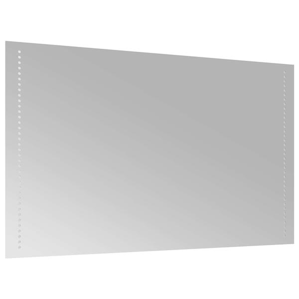 Grote foto vidaxl led badkamer spiegel doorzichtig 100 x 60 cm gehard glas antiek en kunst spiegels