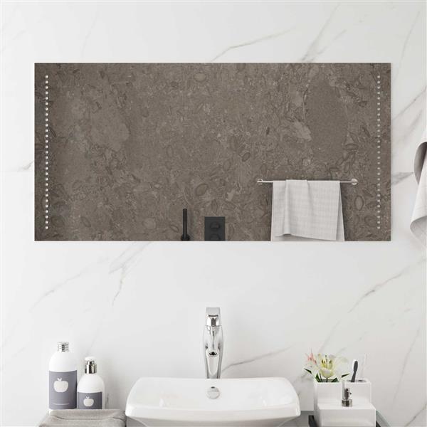 Grote foto vidaxl led badkamer spiegel doorzichtig 100 x 50 cm gehard glas antiek en kunst spiegels