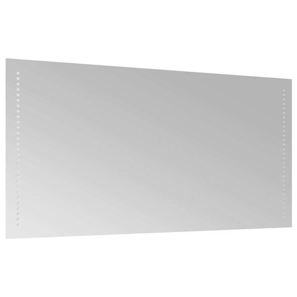 Grote foto vidaxl led badkamer spiegel doorzichtig 100 x 50 cm gehard glas antiek en kunst spiegels