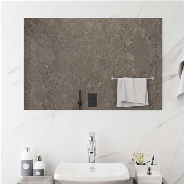 Grote foto vidaxl led badkamer spiegel doorzichtig 90 x 60 cm gehard glas antiek en kunst spiegels