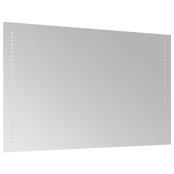 Grote foto vidaxl led badkamer spiegel doorzichtig 80 x 50 cm gehard glas antiek en kunst spiegels