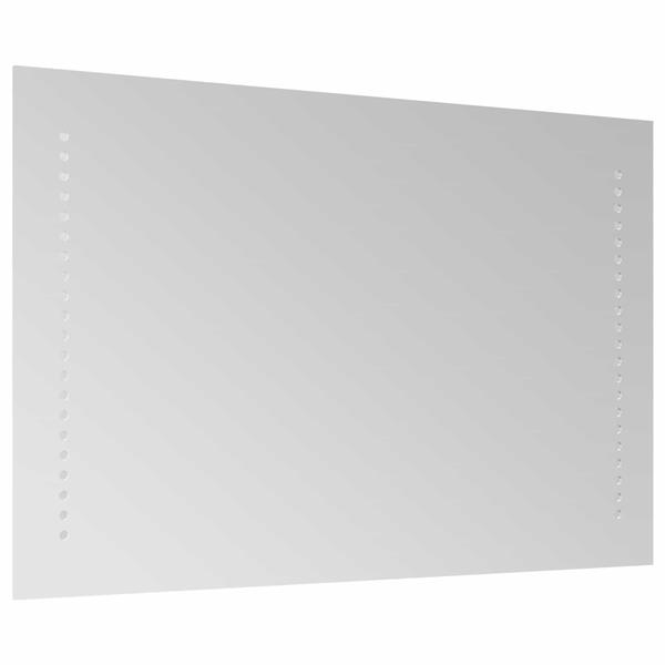 Grote foto vidaxl led badkamer spiegel doorzichtig 60 x 40 cm gehard glas antiek en kunst spiegels