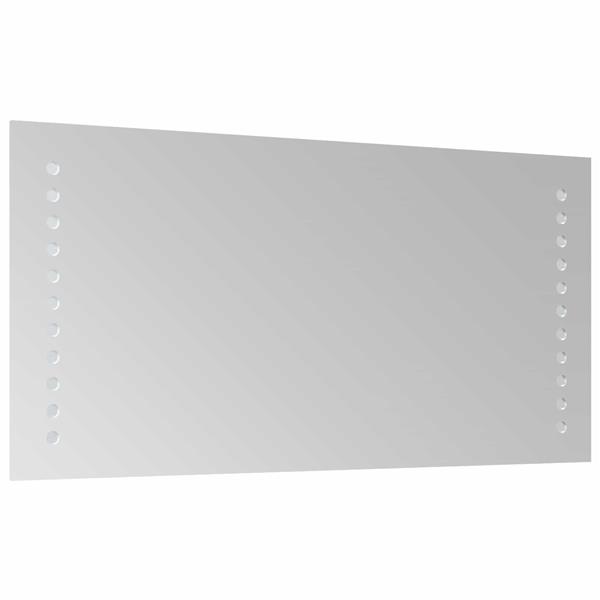 Grote foto vidaxl led badkamer spiegel doorzichtig 40 x 20 cm gehard glas antiek en kunst spiegels