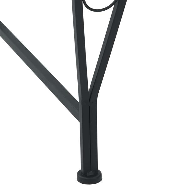 Grote foto vidaxl boom bank 8 aantal zitplaatsen 160 x 89 cm staal zwart rond tuin en terras tuinmeubelen