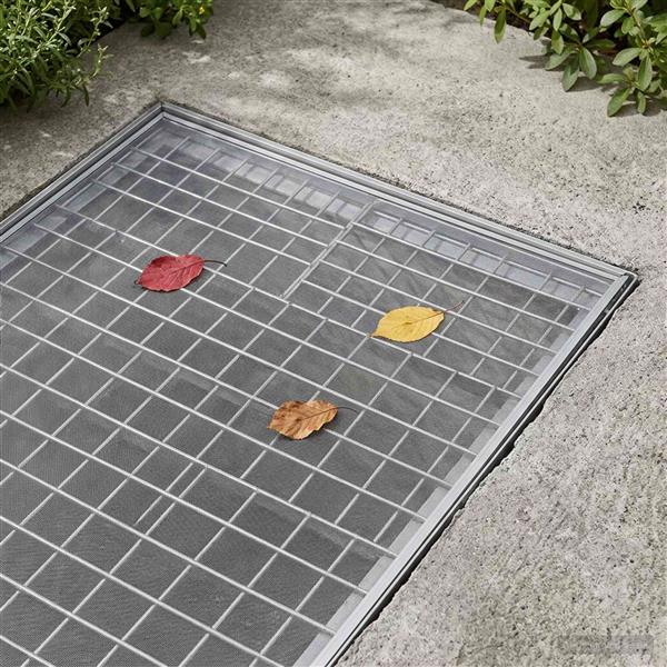 Grote foto vidaxl lichtschachtdeksel met clips 2 st 70 x 190 cm aluminium zilver tuin en terras hekken en schuttingen
