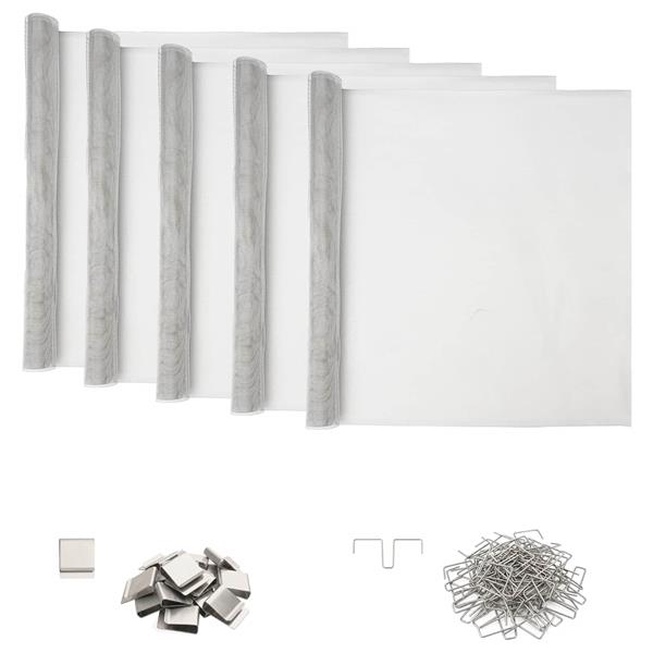 Grote foto vidaxl lichtschachtdeksel met clips 5 st 70 x 130 cm aluminium zilver tuin en terras hekken en schuttingen