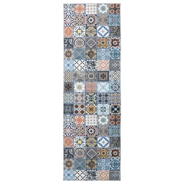Grote foto vidaxl vloerkleedloper oriz 1150 gsm blauw 100 polyestervilt huis en inrichting vloerbedekking en kleden