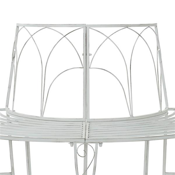 Grote foto vidaxl boom bank 4 aantal zitplaatsen 160 x 80 x 89 cm staal tuin en terras tuinmeubelen
