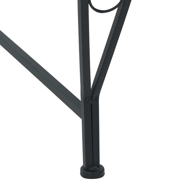 Grote foto vidaxl boom bank 4 aantal zitplaatsen 160 x 80 x 89 cm staal zwart tuin en terras tuinmeubelen