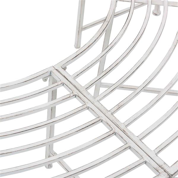 Grote foto vidaxl boom bank 4 aantal zitplaatsen 160 x 80 x 44 cm staal tuin en terras tuinmeubelen