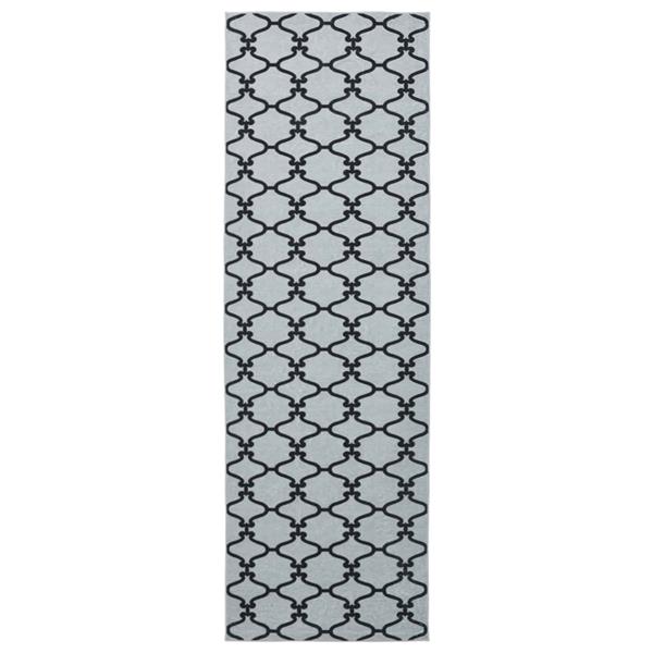Grote foto vidaxl vloerkleedloper oriz 1150 gsm zwart gaaspatroon huis en inrichting vloerbedekking en kleden