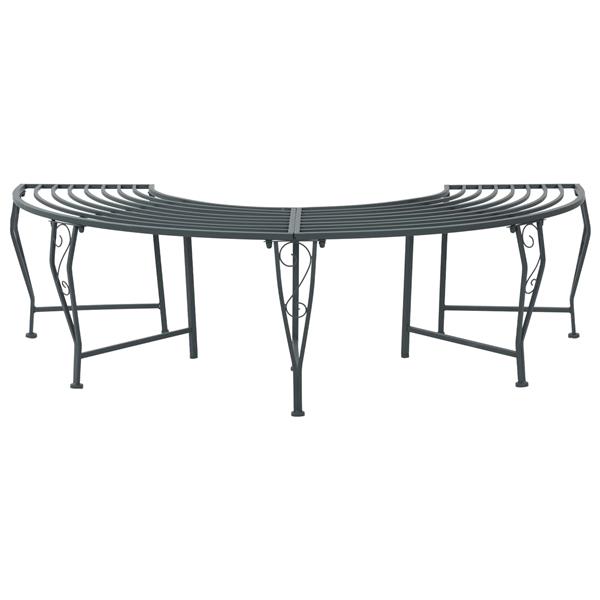 Grote foto vidaxl boom bank 4 aantal zitplaatsen 160 x 80 x 44 cm staal tuin en terras tuinmeubelen