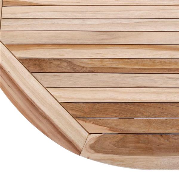 Grote foto vidaxl inklapbare tuintafel naturel 160 x 80 x 76 cm massief teakhout tuin en terras tuinmeubelen
