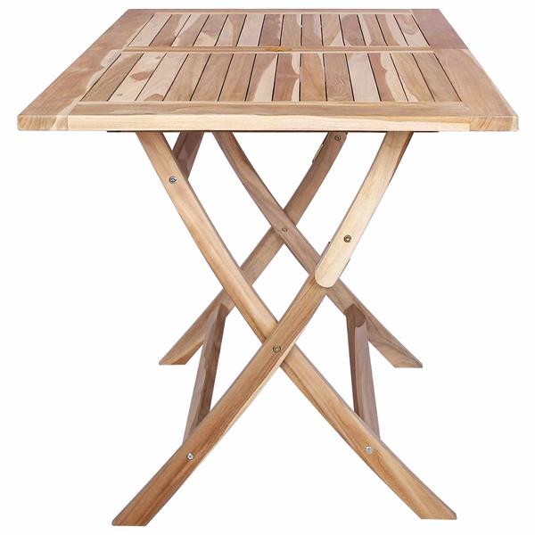 Grote foto vidaxl vouw tuin tafel naturel 120 x 70 x 75 5 cm massief teakhout tuin en terras tuinmeubelen