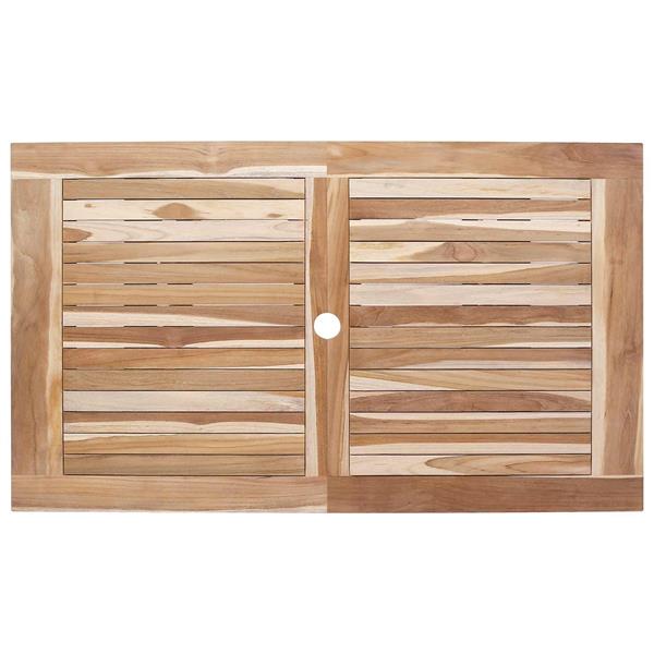 Grote foto vidaxl vouw tuin tafel naturel 120 x 70 x 75 5 cm massief teakhout tuin en terras tuinmeubelen