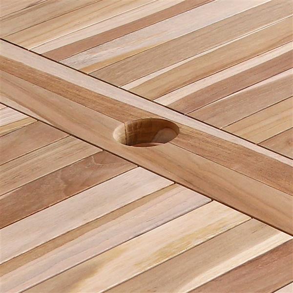 Grote foto vidaxl vouw tuin tafel naturel 120 x 70 x 75 5 cm massief teakhout tuin en terras tuinmeubelen