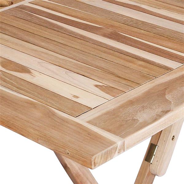 Grote foto vidaxl vouw tuin tafel naturel 120 x 70 x 75 5 cm massief teakhout tuin en terras tuinmeubelen