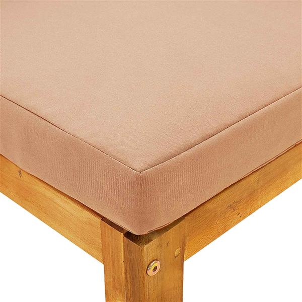 Grote foto vidaxl hoekbank met kussens 100 polyester massief acacia naturel tuin en terras tuinmeubelen