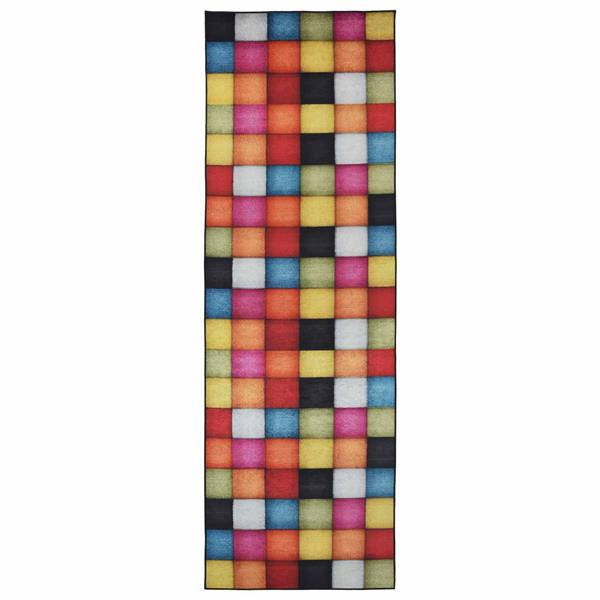 Grote foto vidaxl vloerkleedloper lesaka kleurrijk 80 x 200 cm diamantvelours huis en inrichting vloerbedekking en kleden