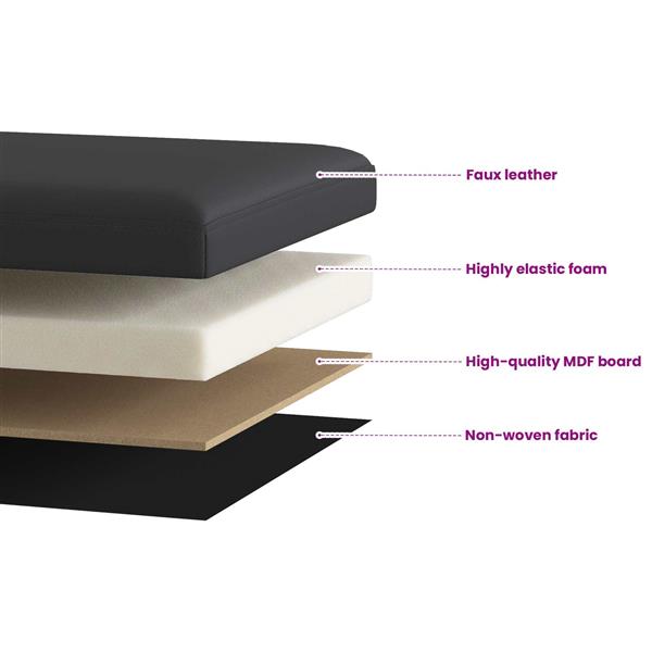 Grote foto vidaxl vouwbare opbergbank grijs 180 kg 80 l 77 x 38 x 38 cm pvc huis en inrichting overige huis en inrichting