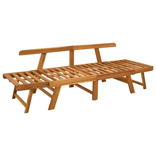 Grote foto vidaxl 3 in 1 tuinbank met kussens massief acaciahout taupe tuin en terras tuinmeubelen