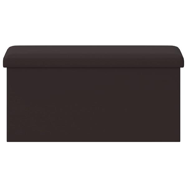 Grote foto vidaxl vouwbare opbergbank bruin 180 kg 80 l 77 x 38 x 38 cm pvc huis en inrichting overige huis en inrichting