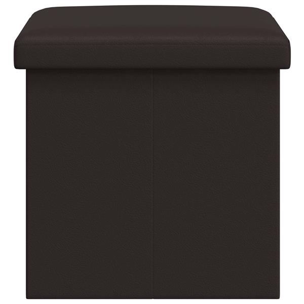 Grote foto vidaxl vouwbare opbergbank bruin 180 kg 80 l 77 x 38 x 38 cm pvc huis en inrichting overige huis en inrichting