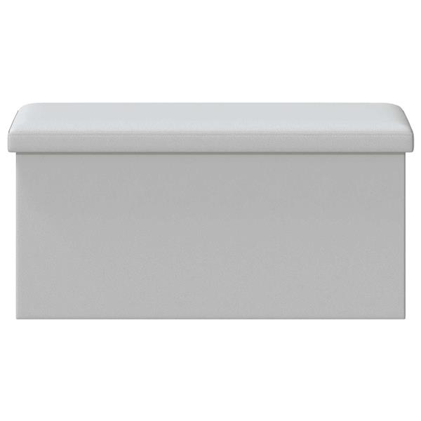 Grote foto vidaxl vouwbare opbergbank wit 180 kg 80 l 77 x 38 x 38 cm pvc huis en inrichting overige huis en inrichting