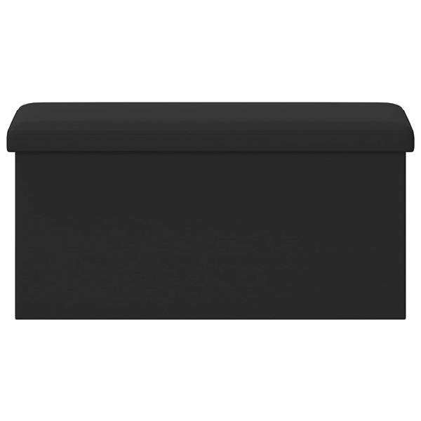 Grote foto vidaxl vouwbare opbergbank zwart 180 kg 80 l 77 x 38 x 38 cm pvc huis en inrichting overige huis en inrichting