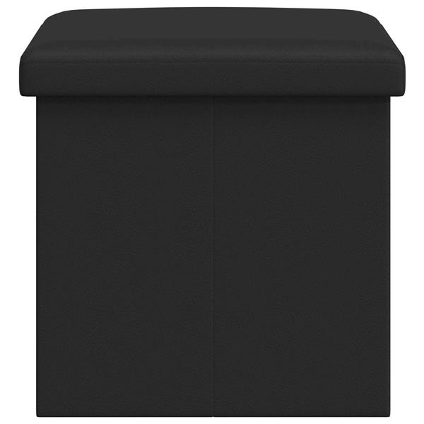 Grote foto vidaxl vouwbare opbergbank zwart 180 kg 80 l 77 x 38 x 38 cm pvc huis en inrichting overige huis en inrichting