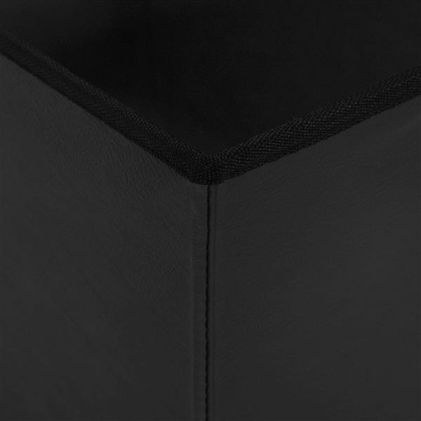 Grote foto vidaxl vouwbare opbergbank zwart 180 kg 80 l 77 x 38 x 38 cm pvc huis en inrichting overige huis en inrichting