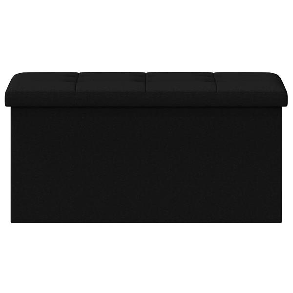 Grote foto vidaxl vouwbare opbergbank zwart 180 kg 80 l 77 x 38 x 38 cm linnen huis en inrichting overige huis en inrichting