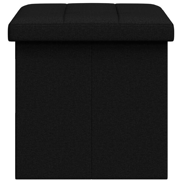Grote foto vidaxl vouwbare opbergbank zwart 180 kg 80 l 77 x 38 x 38 cm linnen huis en inrichting overige huis en inrichting