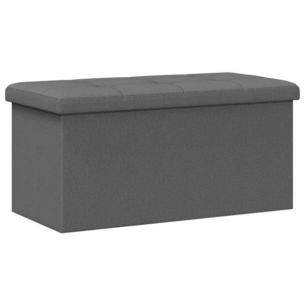 Grote foto vidaxl vouwbare opbergbank lichtgrijs 180 kg 80 l 77 x 38 x 38 cm huis en inrichting overige huis en inrichting