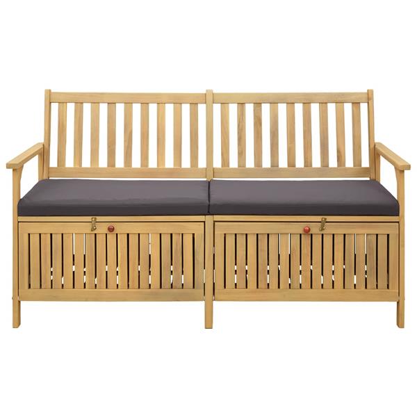 Grote foto vidaxl opslagbank 2 seater 148 x 63 x 84 cm rechthoekig tuin en terras tuinmeubelen
