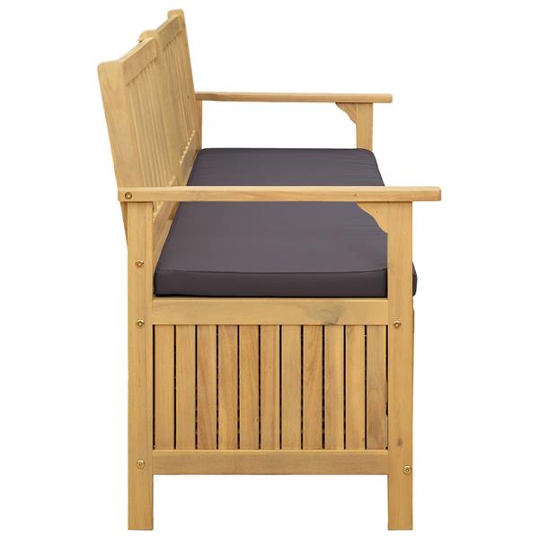Grote foto vidaxl opslagbank 2 seater 148 x 63 x 84 cm rechthoekig tuin en terras tuinmeubelen
