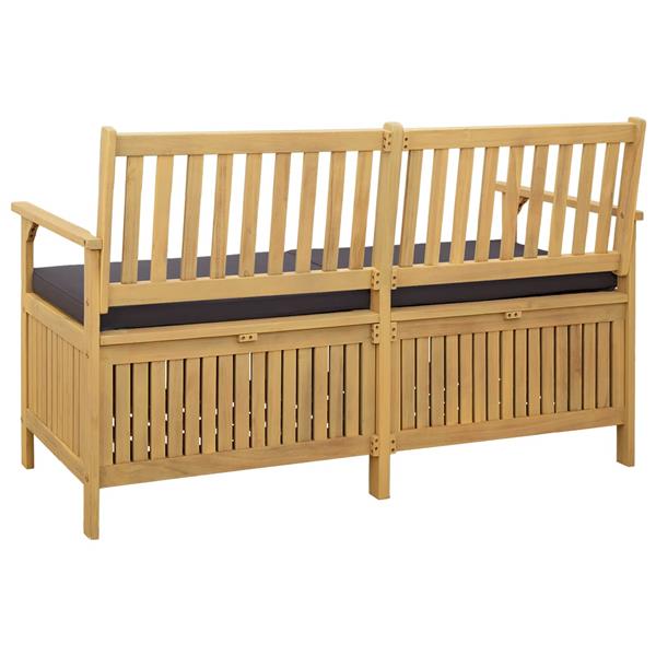Grote foto vidaxl opslagbank 2 seater 148 x 63 x 84 cm rechthoekig tuin en terras tuinmeubelen