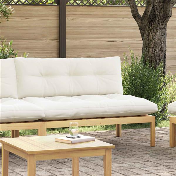 Grote foto vidaxl midden sofaset licht acacia en cr me wit acaciahout tuin en terras tuinmeubelen