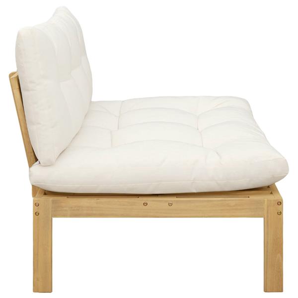 Grote foto vidaxl midden sofaset licht acacia en cr me wit acaciahout tuin en terras tuinmeubelen