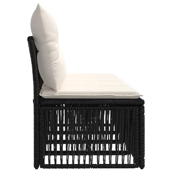 Grote foto vidaxl 4 zits bank 4 st 4 aantal zitplaatsen zwart poly rattan tuin en terras tuinmeubelen