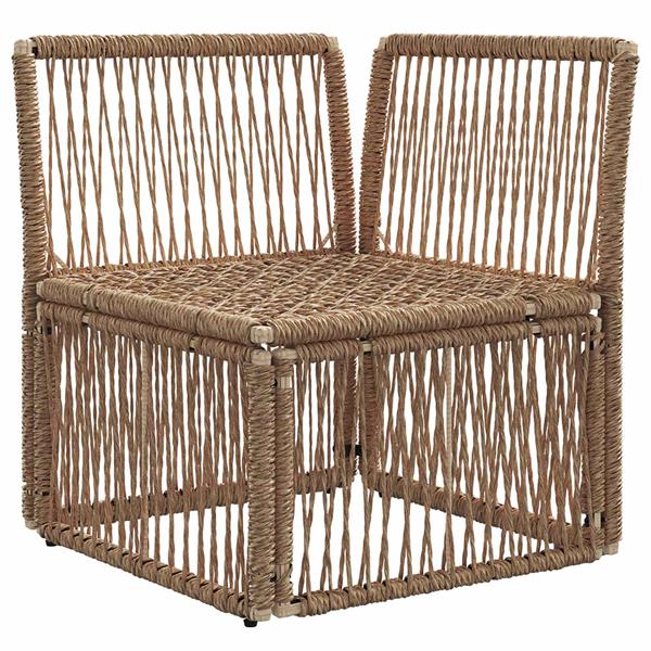 Grote foto vidaxl hoeksofa eenheid beige poly rattan tuin en terras tuinmeubelen