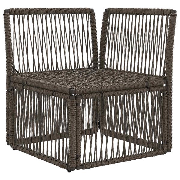 Grote foto vidaxl hoeksofa eenheid grijs poly rattan tuin en terras tuinmeubelen