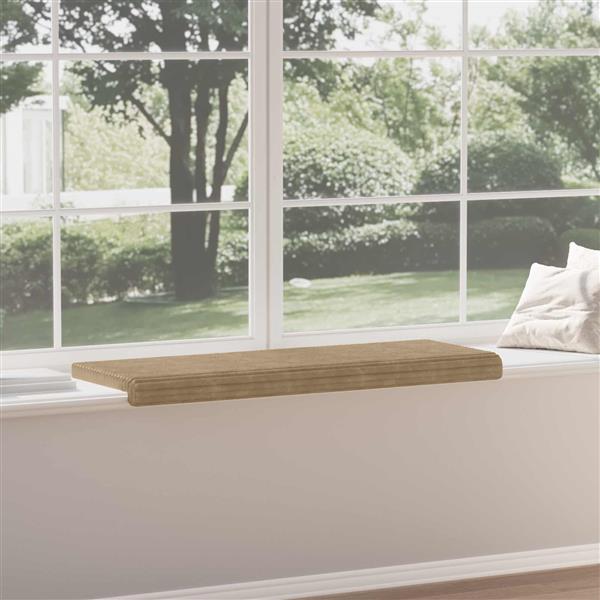 Grote foto vidaxl bankkussen pluche corduroy taupe diepte 35 cm huis en inrichting woningdecoratie
