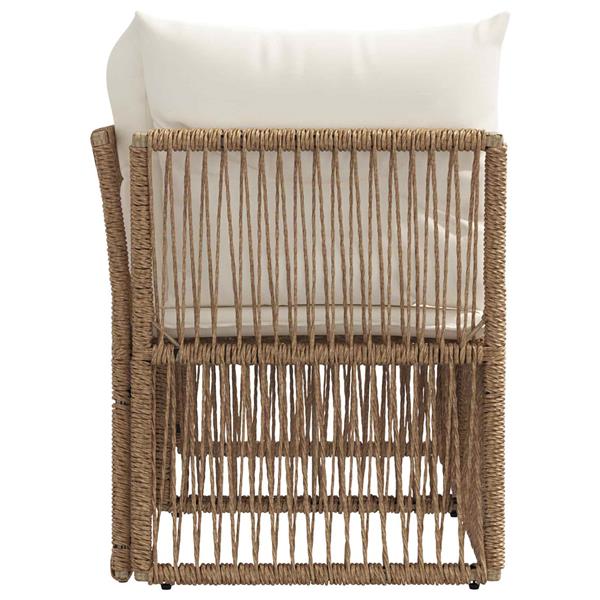 Grote foto vidaxl tuinbank 2 aantal zitplaatsen beige poly rattan tuin en terras tuinmeubelen