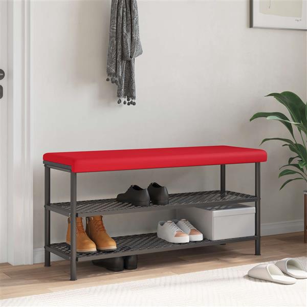 Grote foto vidaxl bankkussen kunstleer rood diepte 35 cm huis en inrichting woningdecoratie