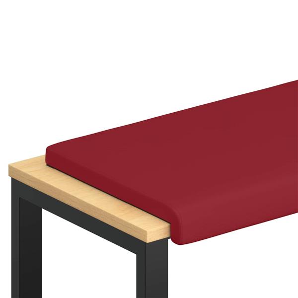 Grote foto vidaxl bankkussen kunstleer wijnrood diepte 35 cm huis en inrichting woningdecoratie