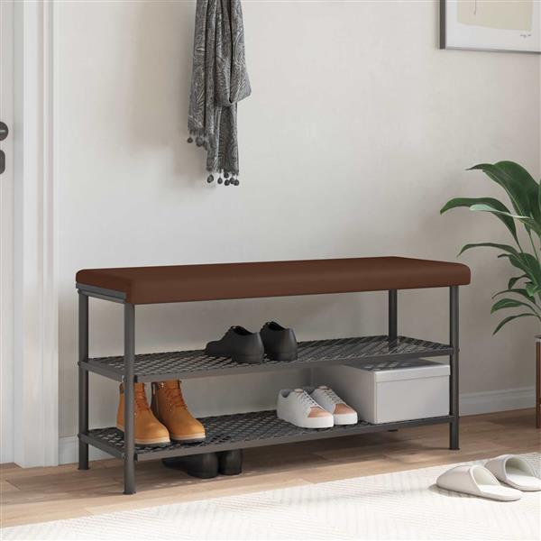 Grote foto vidaxl bankkussen kunstleer bruin diepte 35 cm huis en inrichting woningdecoratie