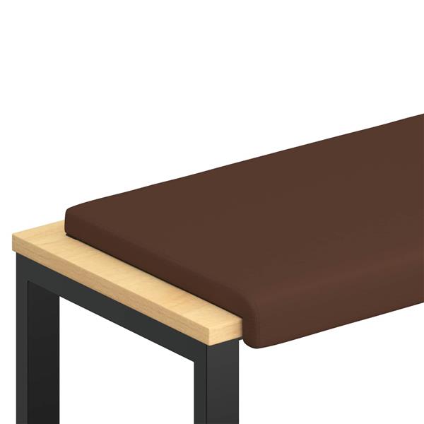 Grote foto vidaxl bankkussen kunstleer bruin diepte 35 cm huis en inrichting woningdecoratie