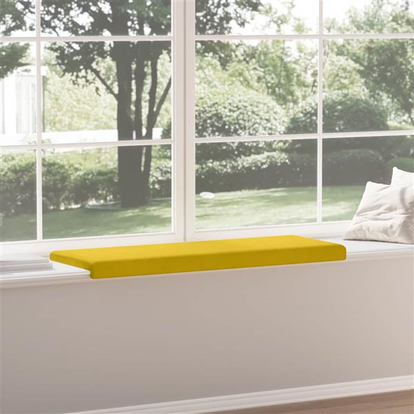 Grote foto vidaxl bankkussen fluweel geel diepte 35 cm huis en inrichting woningdecoratie